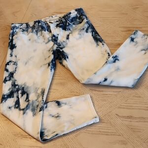 Current/Elliott The Stiletto 80s Skinny Indigo Summer Tie-Dye Jean Women Size 29